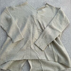 Seven Sisters Vneck Style Sweater with Criss Cross Backing - Large